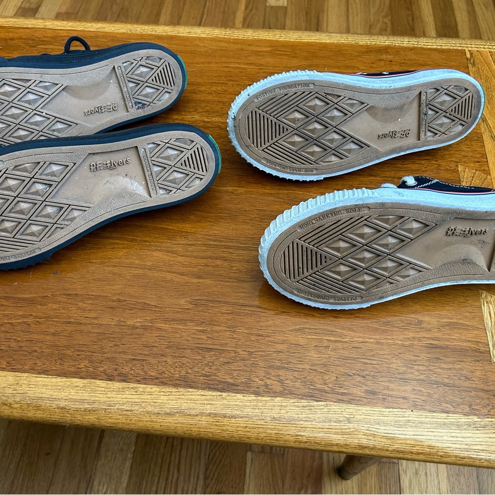 Two pairs of PF flyers size 2 1/2 boys great shape only worn a handful of times.